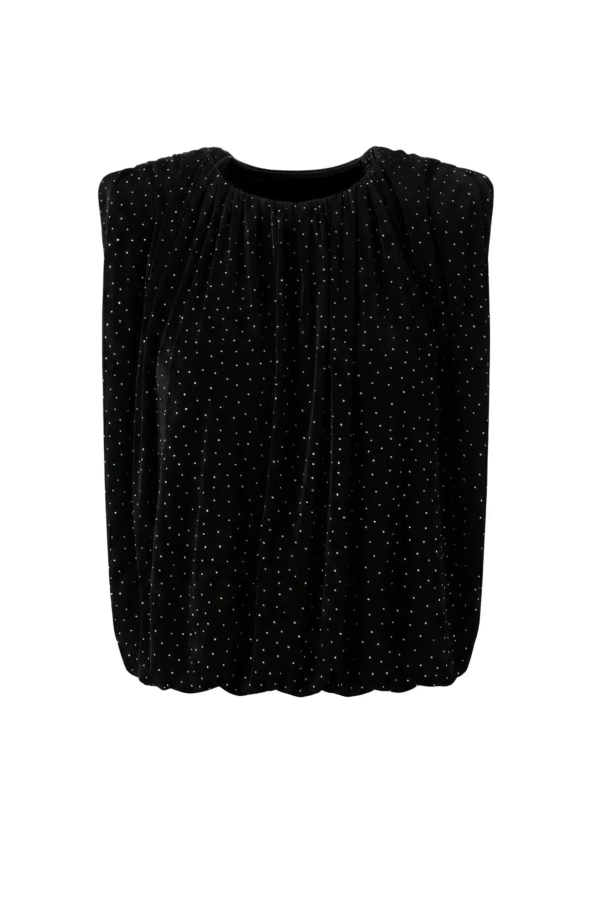 Sleeveless Draped Knit Top W/ Shoulder Pads by liverpool Tops LIVERPOOL JEANS COMPANY