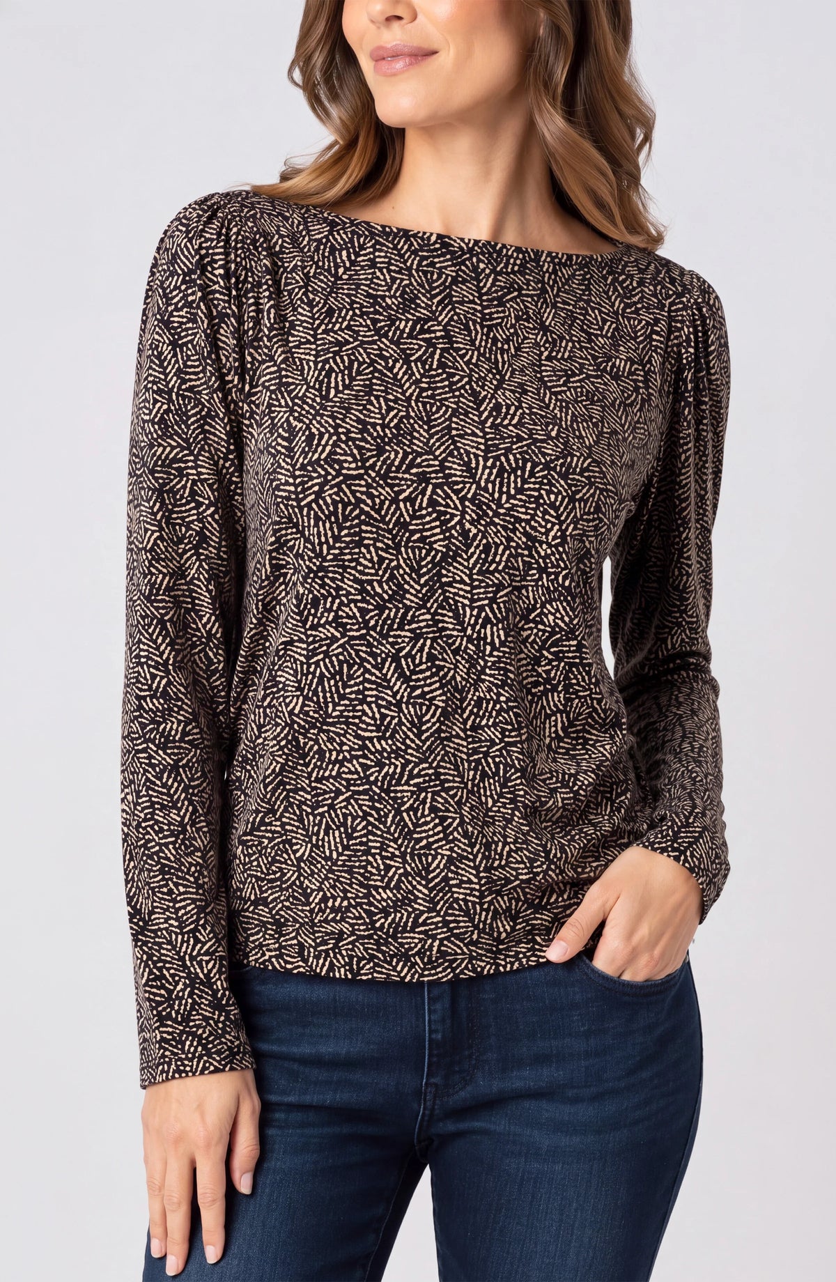 Jewel Neck Knit Top LM8M02KPSP51 Knits & Sweaters LIVERPOOL JEANS COMPANY Black