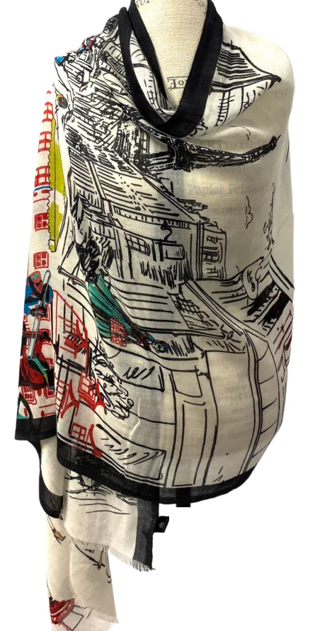 Printed Shoulder Scarf