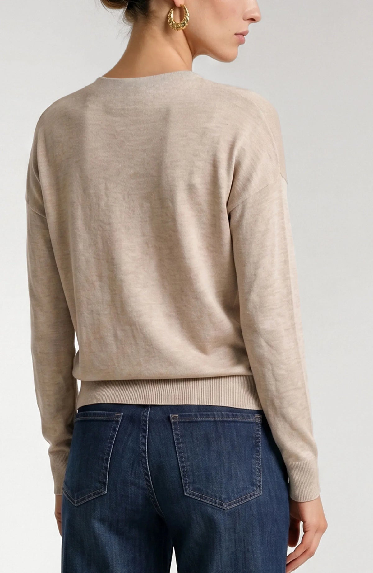 Crew Neck with Tulip Hem LM8M14WF20 Knits & Sweaters LIVERPOOL JEANS COMPANY