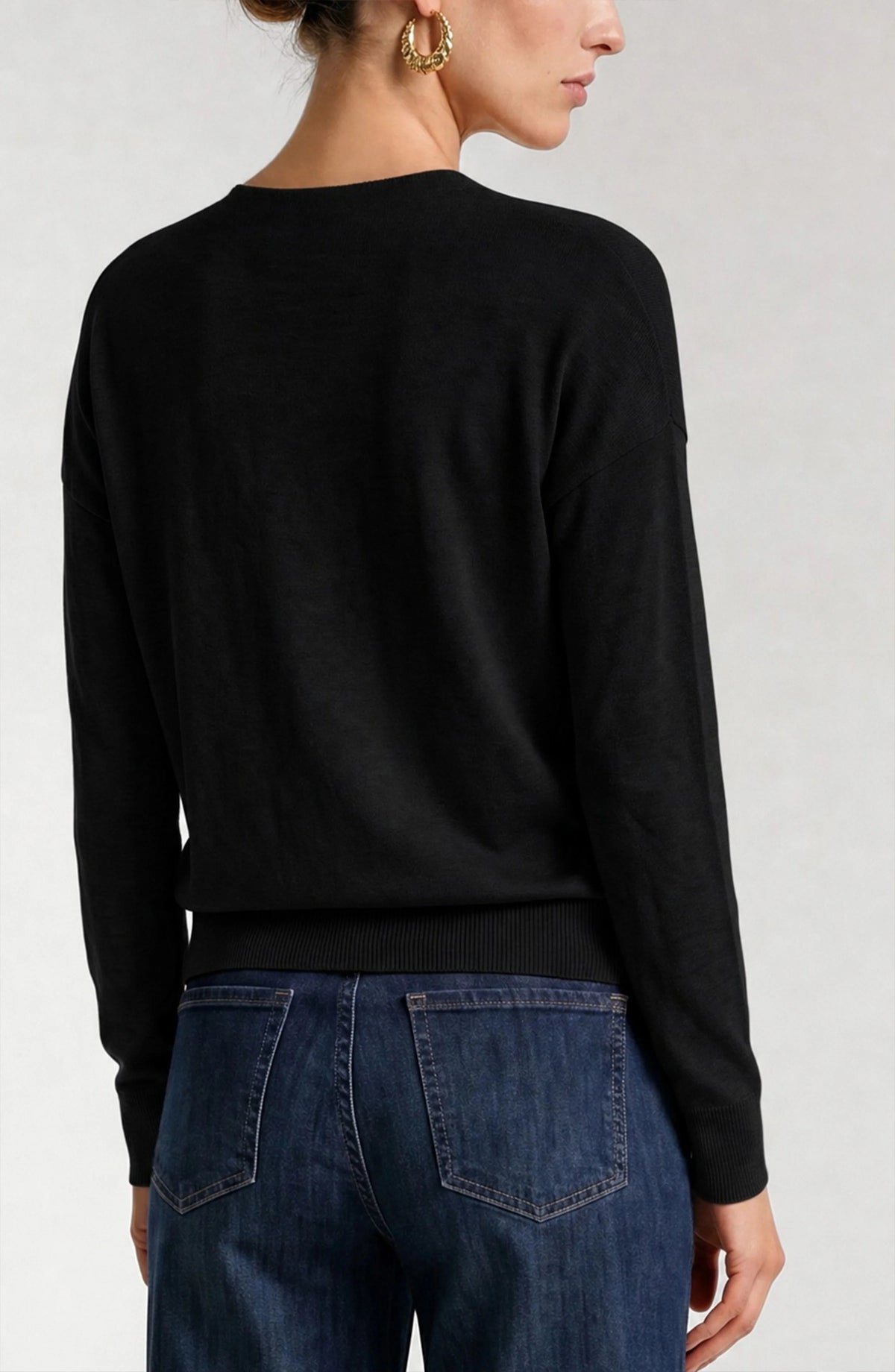 Crew Neck with Tulip Hem LM8M14WF20 Knits & Sweaters LIVERPOOL JEANS COMPANY