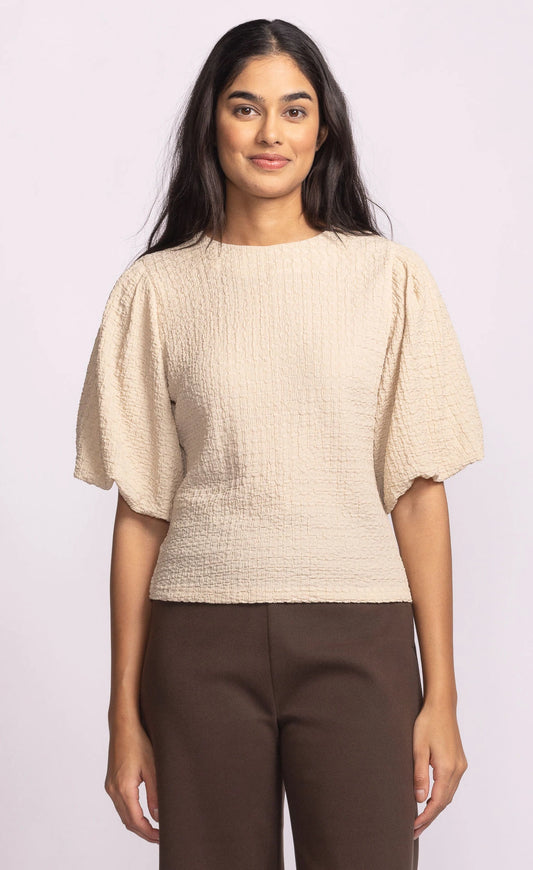 Lita Textured Blouse by Pink Martini Blouse Pink Martini