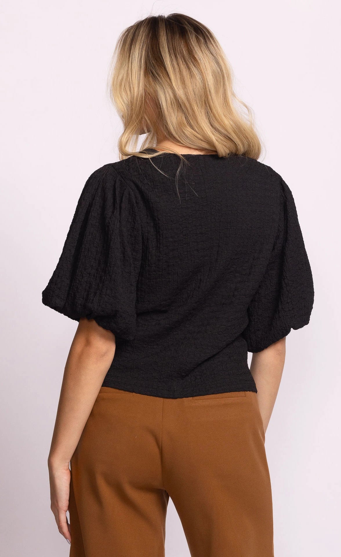Lita Textured Blouse by Pink Martini Blouse Pink Martini