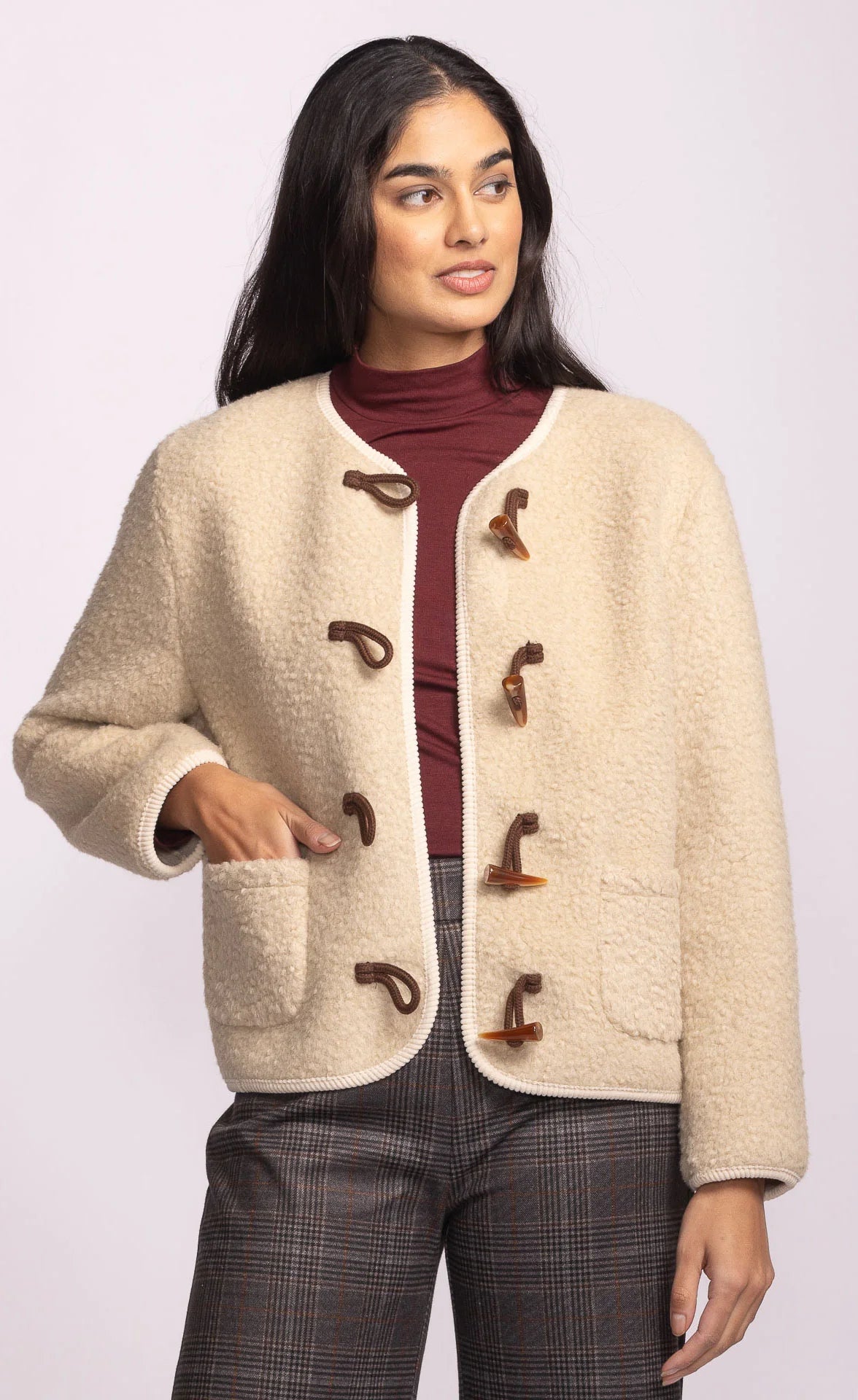 Lomas Jacket by Pink Martini Jackets & Blazers Pink Martini Beige