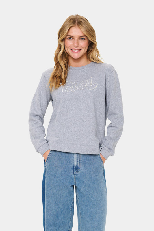 The Moi Sweatshirt by Saint Tropez sweatshirt Saint Tropez Grey