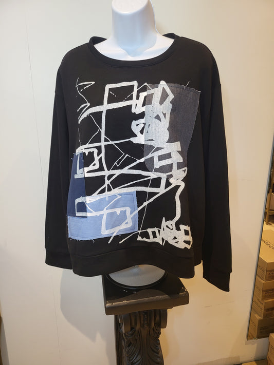 Abstract Print Sweatshirt by Elissia Europe