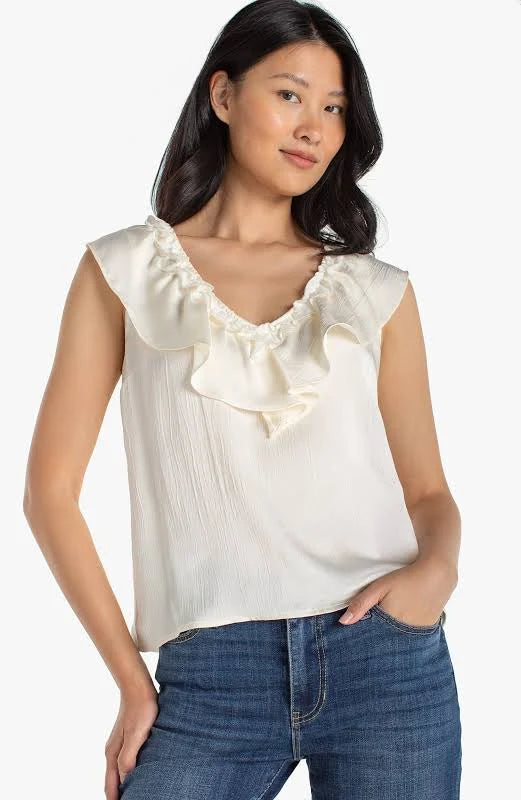 Ruffle Front Top by Liverpool Blouse Liverpool