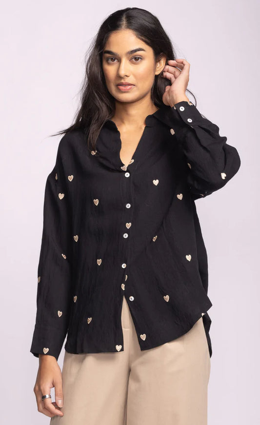 Spezia Top by Pink Martini Blouse Pink Martini Black