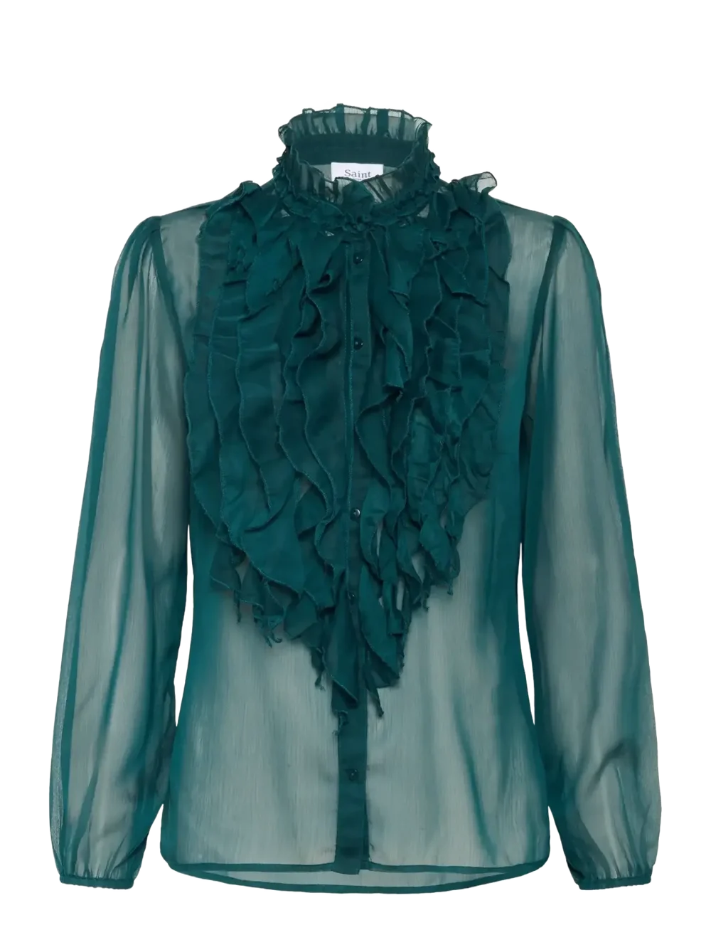 Liija SZ Crinkle LS Shirt by Saint Tropez Blouse Saint Tropez