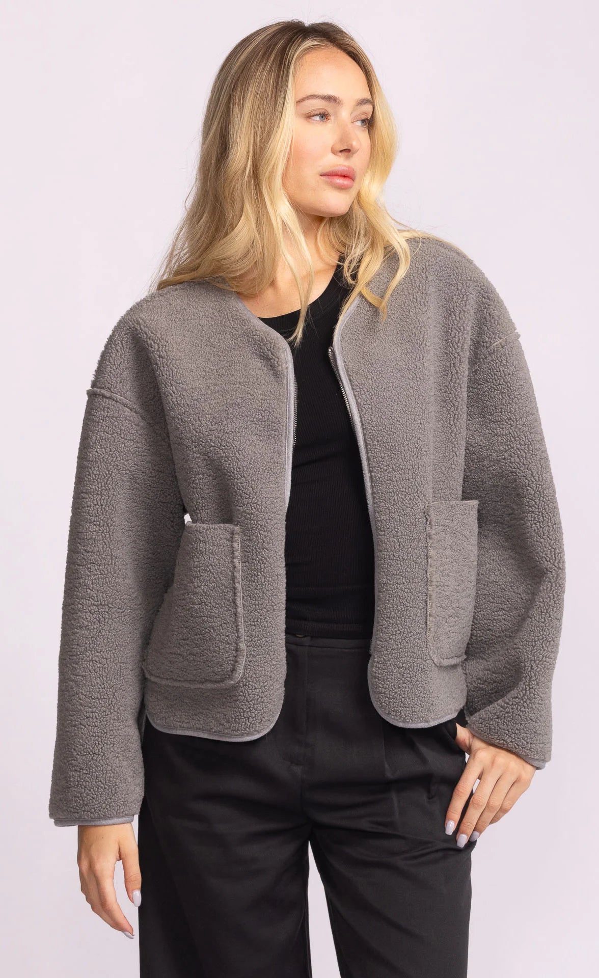 Wynola Jacket by Pink Martini Cardigans Pink Martini Grey